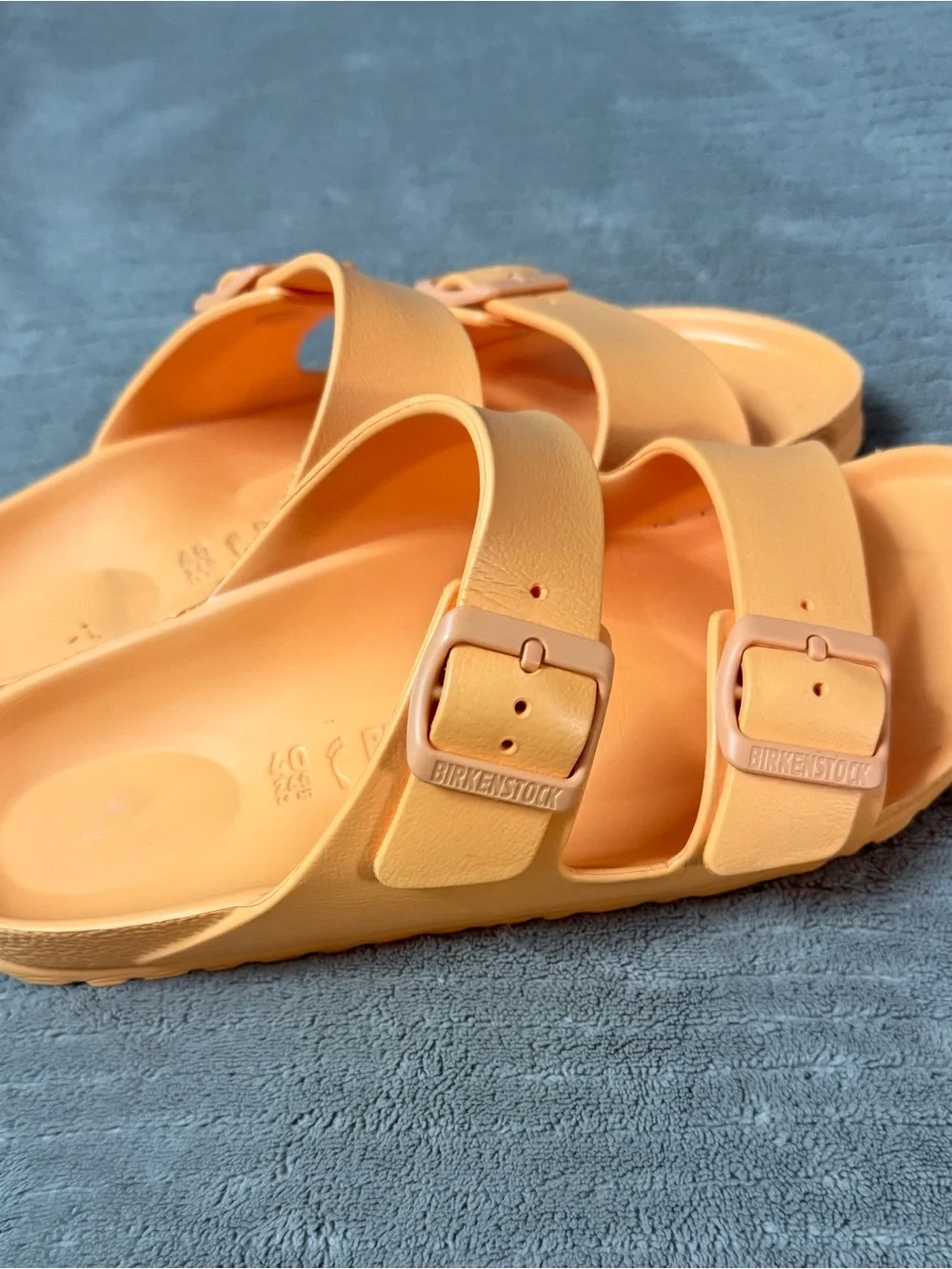 Peach Birkenstock Two-Strap Adjustable Sandals